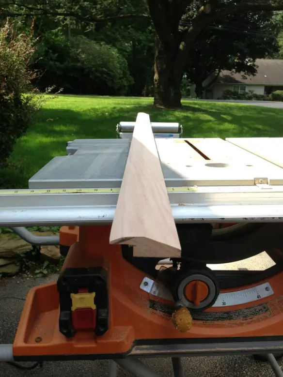 Rabbeting the oak piece